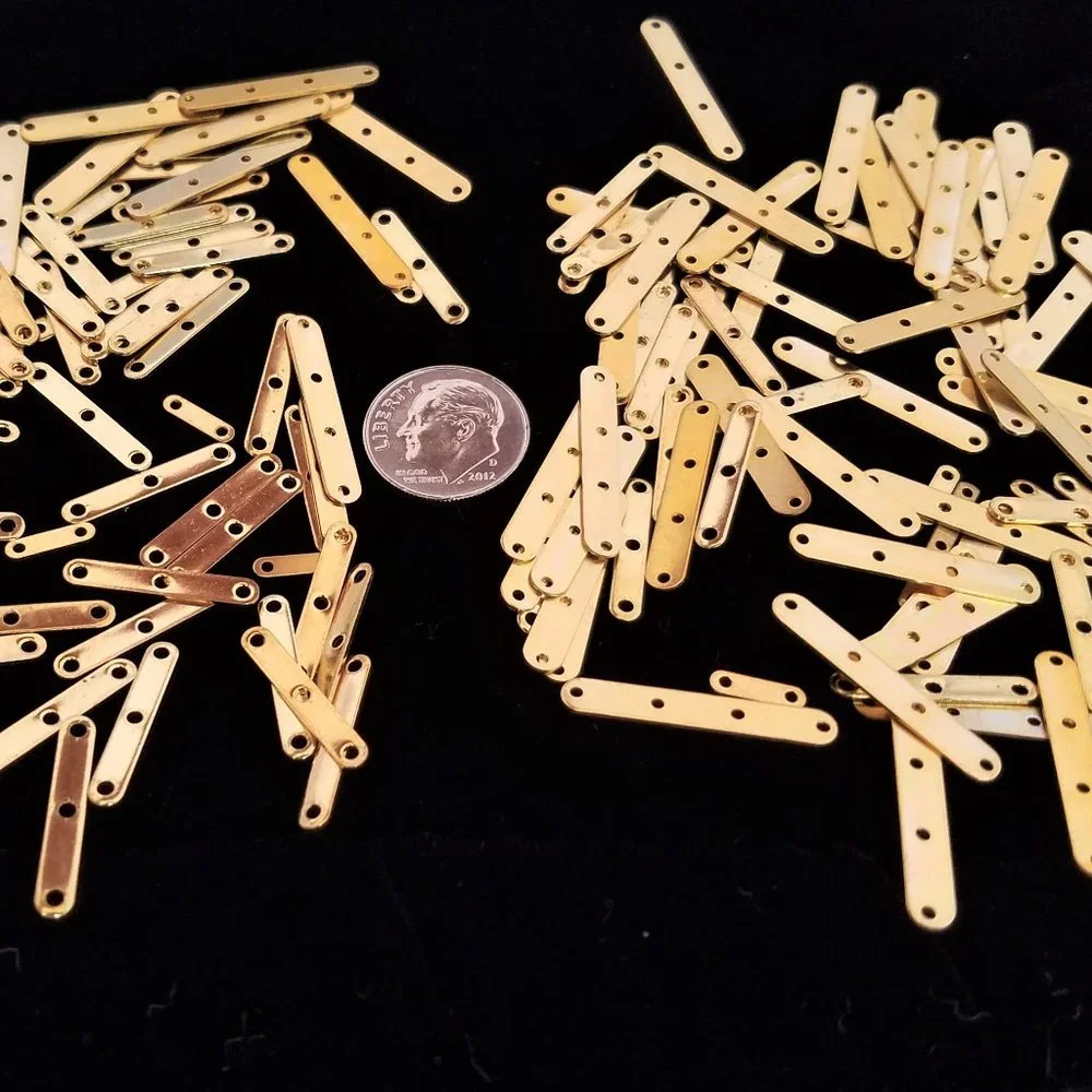 120 SPACER BARS 2 & 3 & 4 hole mixed Gold new spacers jewelrymaking DIY party